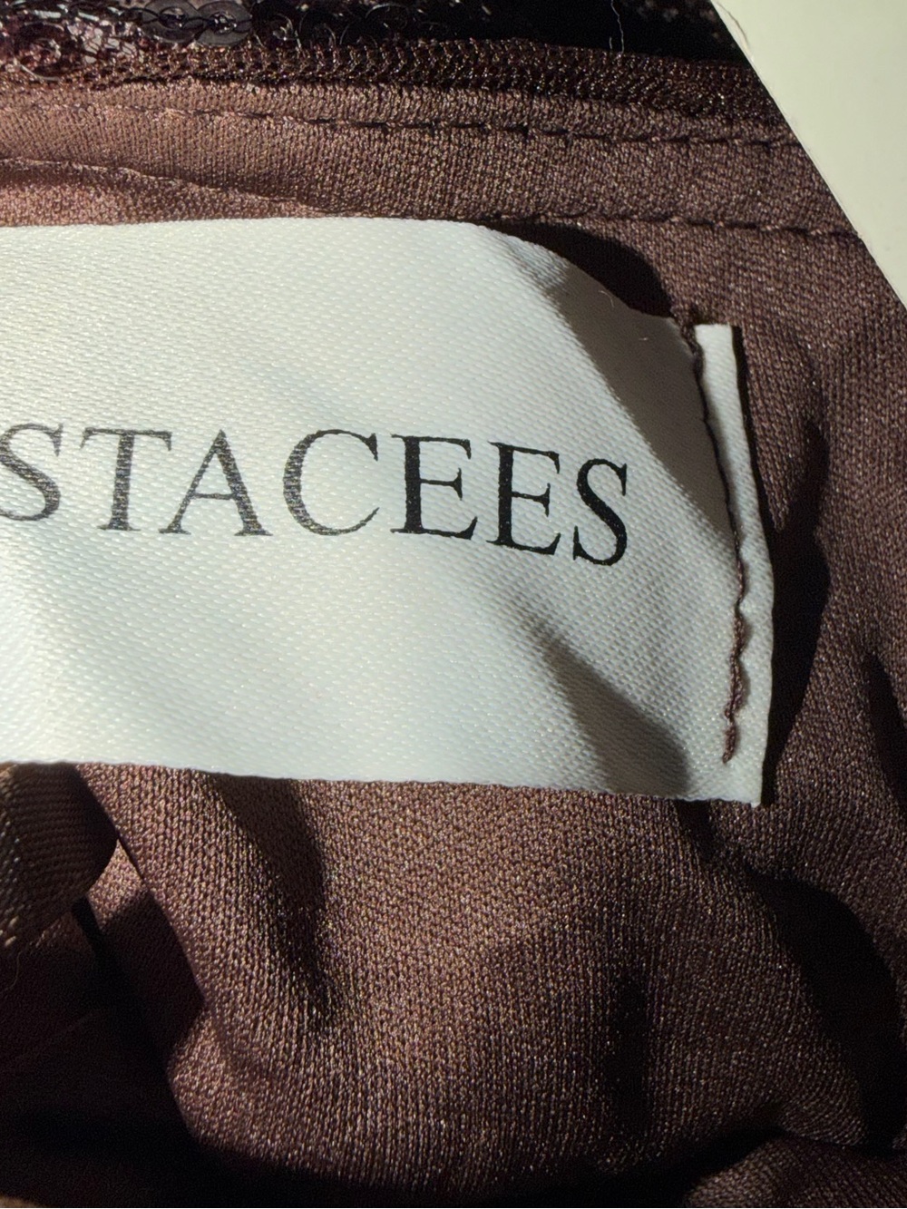 Stacees NWT Brown Sequin Dress - Picture 3 of 4